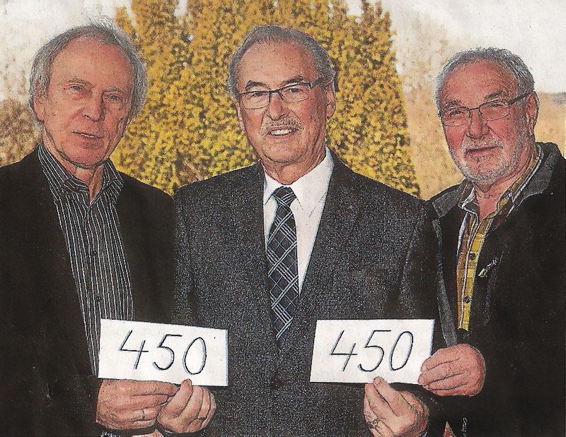 V.l.n.r. Helmfried Struif, Günter Walter, Manfred Franz. Foto: Röder-Moldenhauer